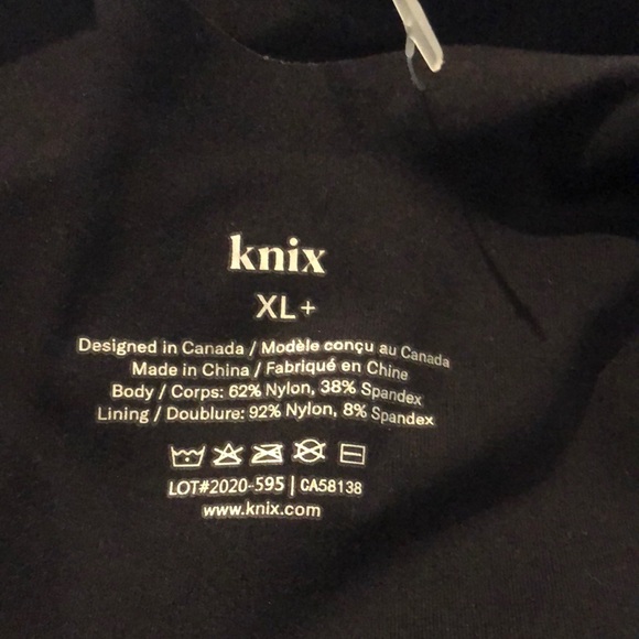 knix LuxeLift Tank size XL+ black missing removable pads. - Picture 3 of 6